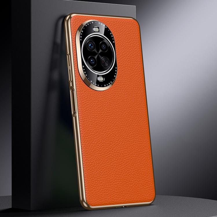 For Huawei nova 14 Genuine Leather PC Phone Case