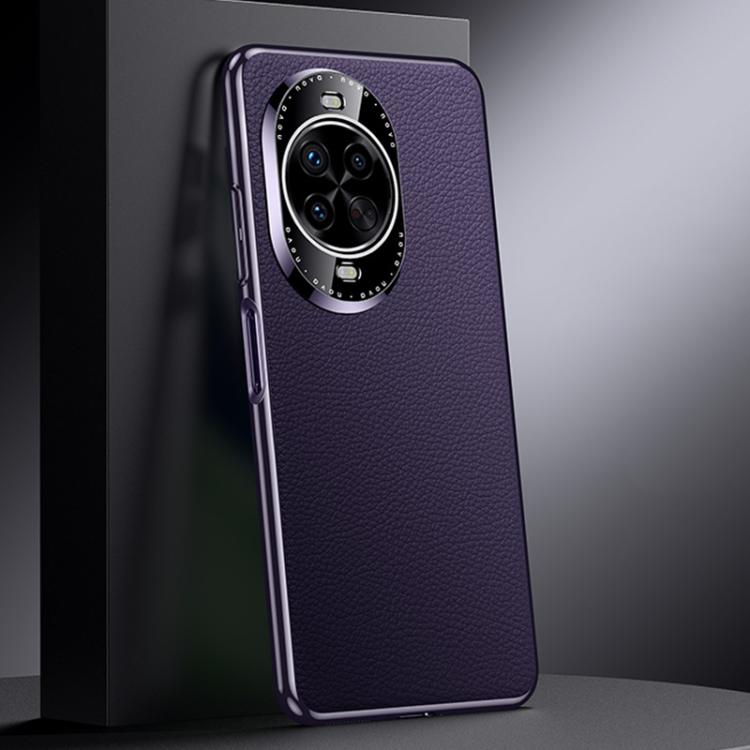 For Huawei nova 14 Genuine Leather PC Phone Case