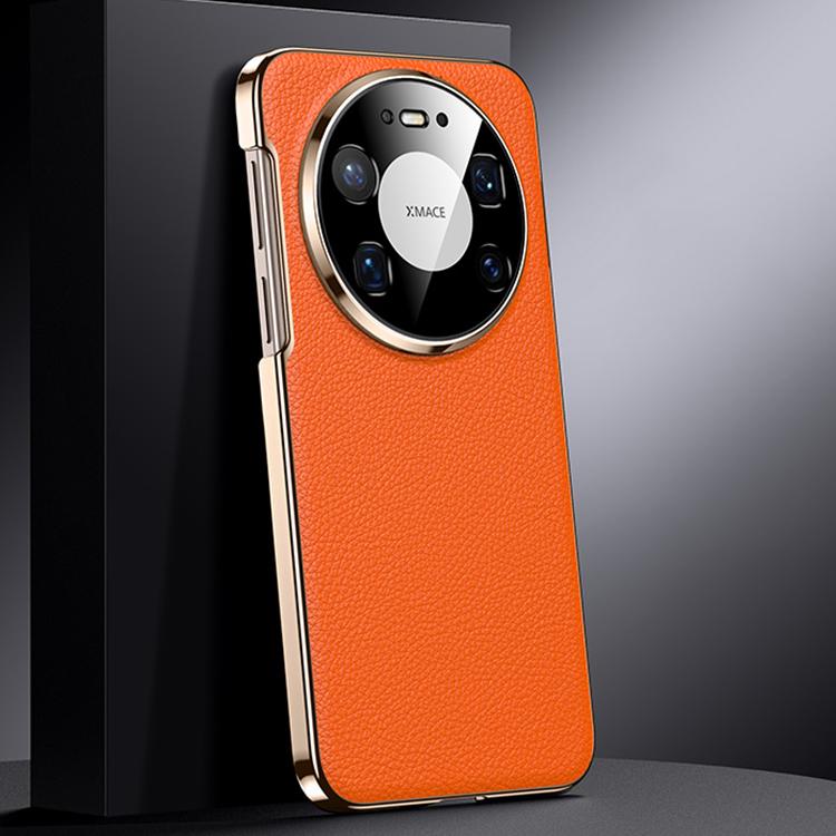 For Huawei Mate 80 Pro Max Genuine Leather PC Phone Case