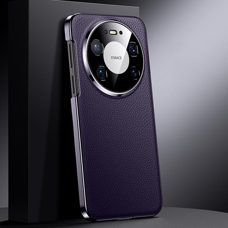For Huawei Mate 80 Pro Max Genuine Leather PC Phone Case