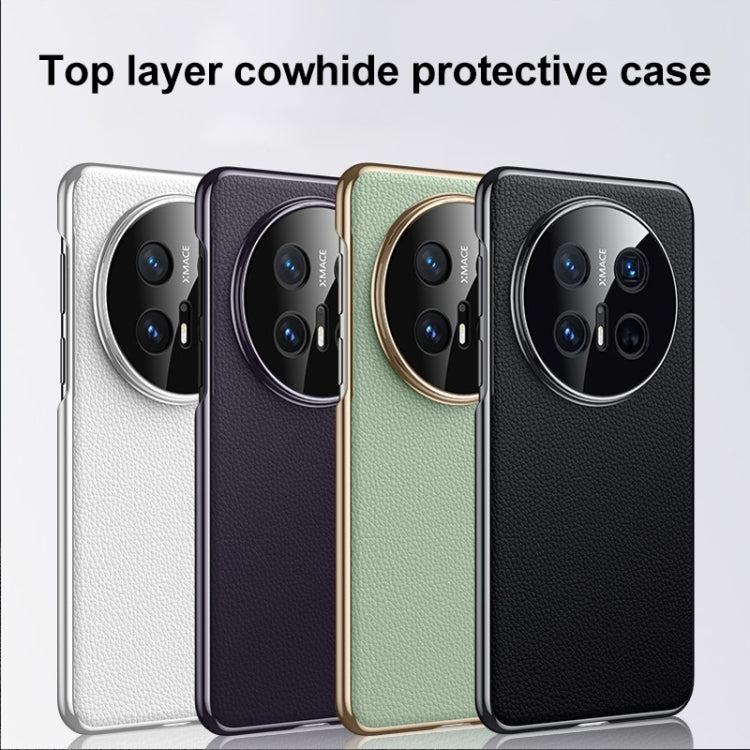 For Huawei Pura 80 Ultra 5G Genuine Leather PC Phone Case
