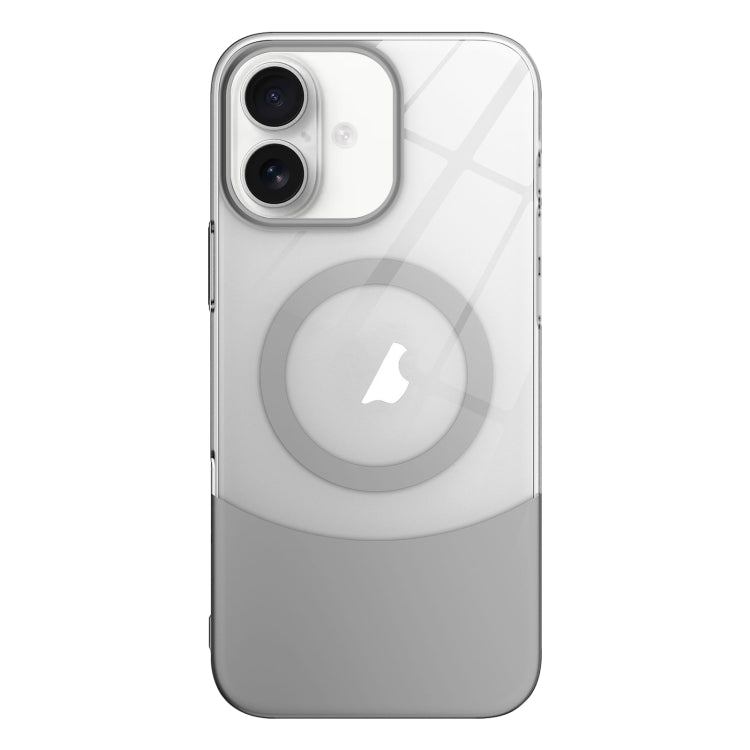 For iPhone 16 Slim Color Contrast MagSafe PC Transparent Phone Case