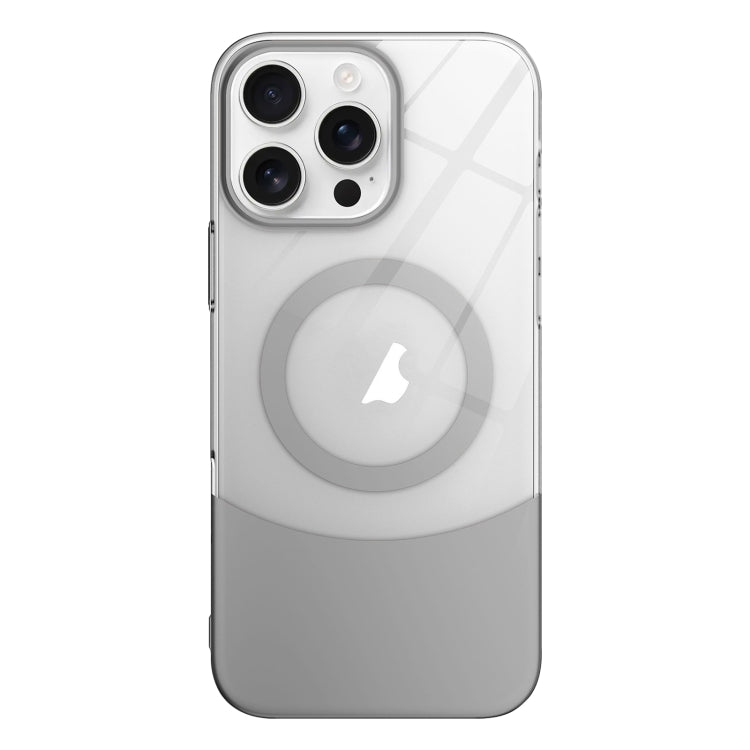 For iPhone 15 Pro Slim Color Contrast MagSafe PC Transparent Phone Case
