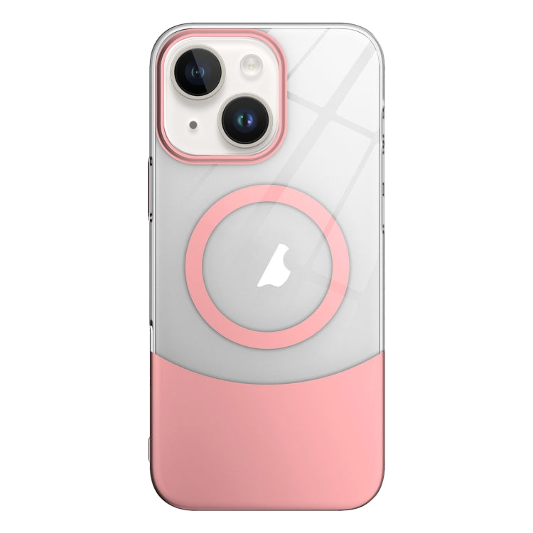 For iPhone 14 Slim Color Contrast MagSafe PC Transparent Phone Case