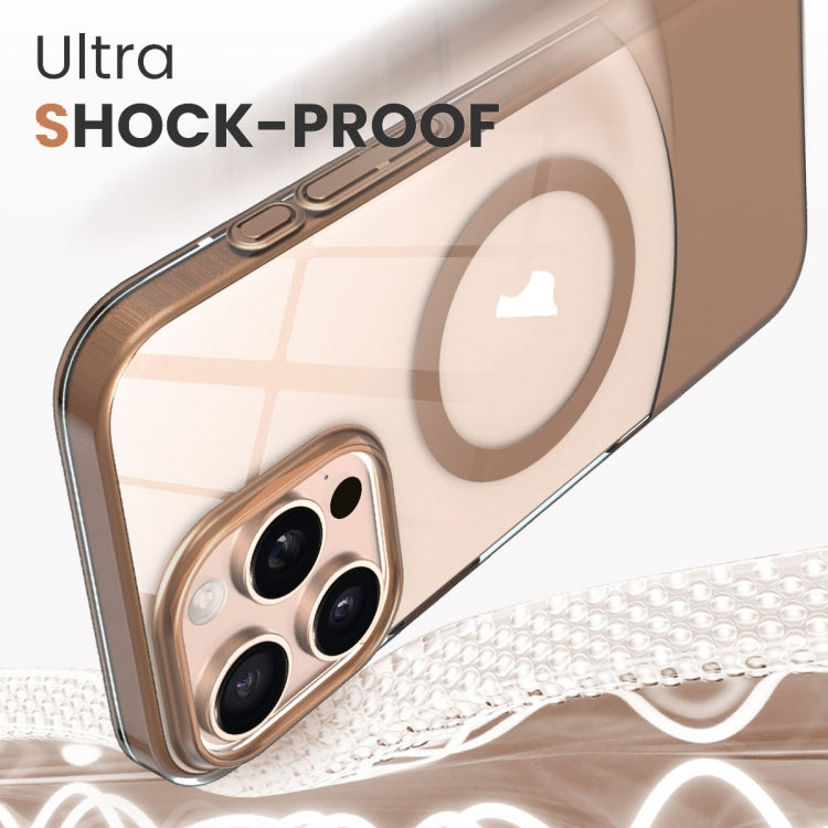 For iPhone 16 Pro Max Slim Color Contrast MagSafe PC Transparent Phone Case