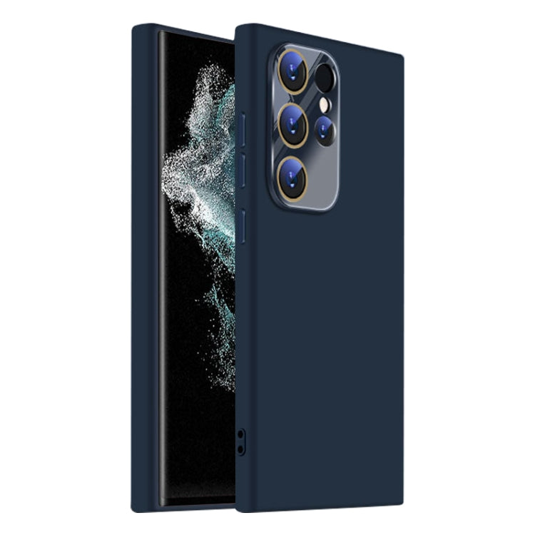For Samsung Galaxy S22 Ultra 5G Nano Lens Cover Liquid Silicone Phone Case