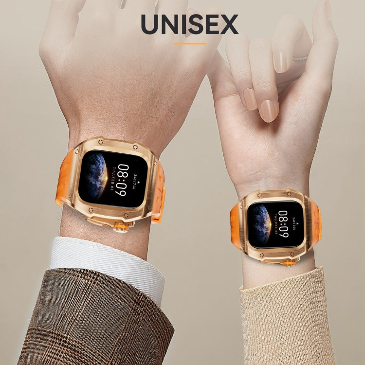 For Apple Watch Series 11 / 10 46mm RedPepper Armor Metal Case Integrated Silicone Watch Band