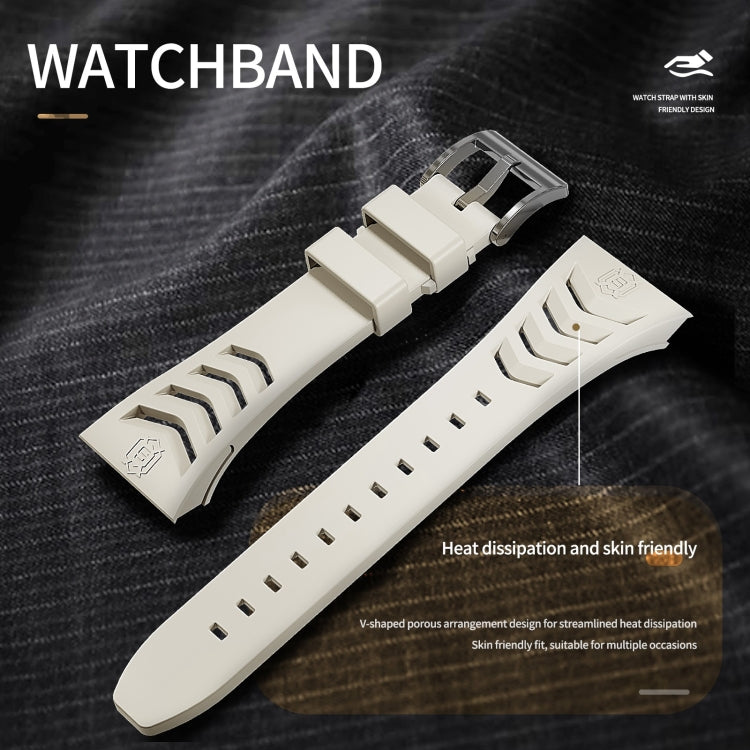 For Apple Watch 44mm / 45mm RedPepper Armor Metal Case Integrated Silicone Watch Band
