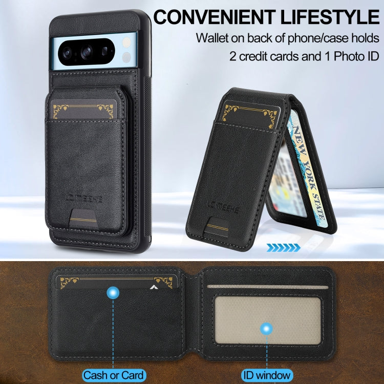For Google Pixel 8 Pro LC.IMEEKE L3 Series Detachable RFID Card Bag Magsafe Phone Case