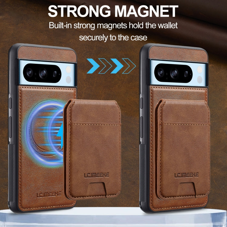 For Google Pixel 8 Pro LC.IMEEKE L3 Series Detachable RFID Card Bag Magsafe Phone Case