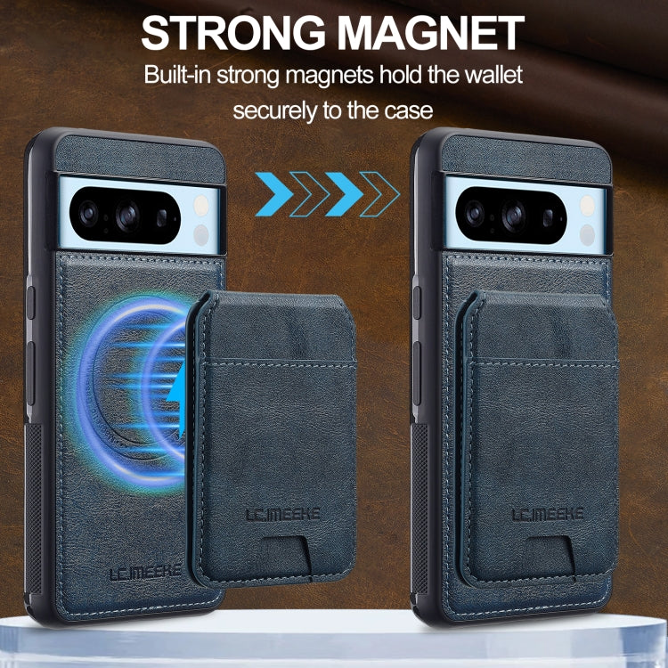 For Google Pixel 8 Pro LC.IMEEKE L3 Series Detachable RFID Card Bag Magsafe Phone Case