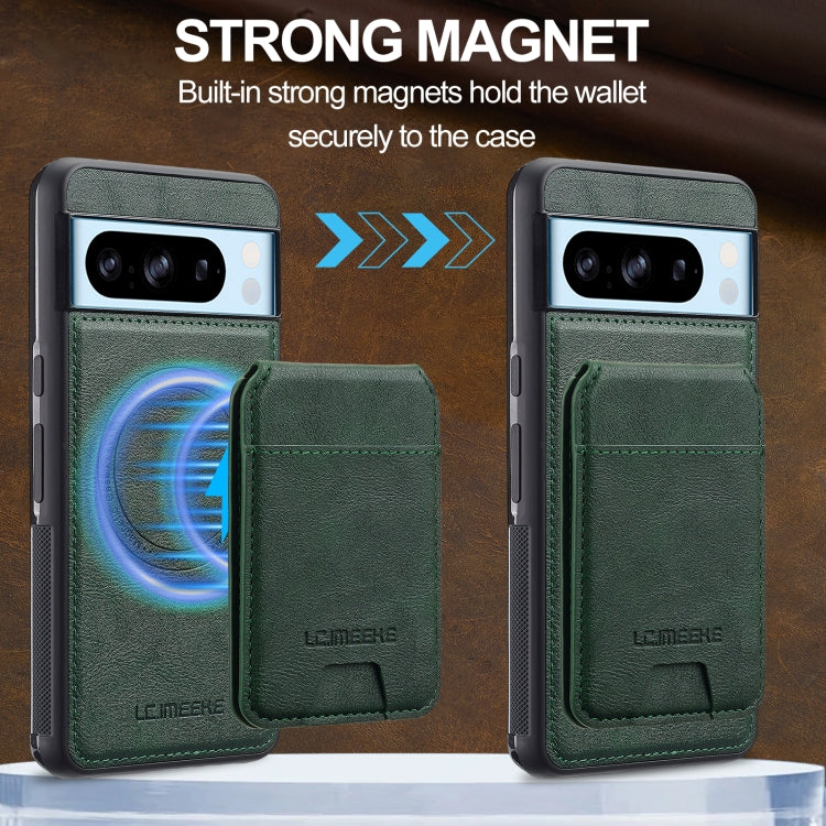 For Google Pixel 8 Pro LC.IMEEKE L3 Series Detachable RFID Card Bag Magsafe Phone Case