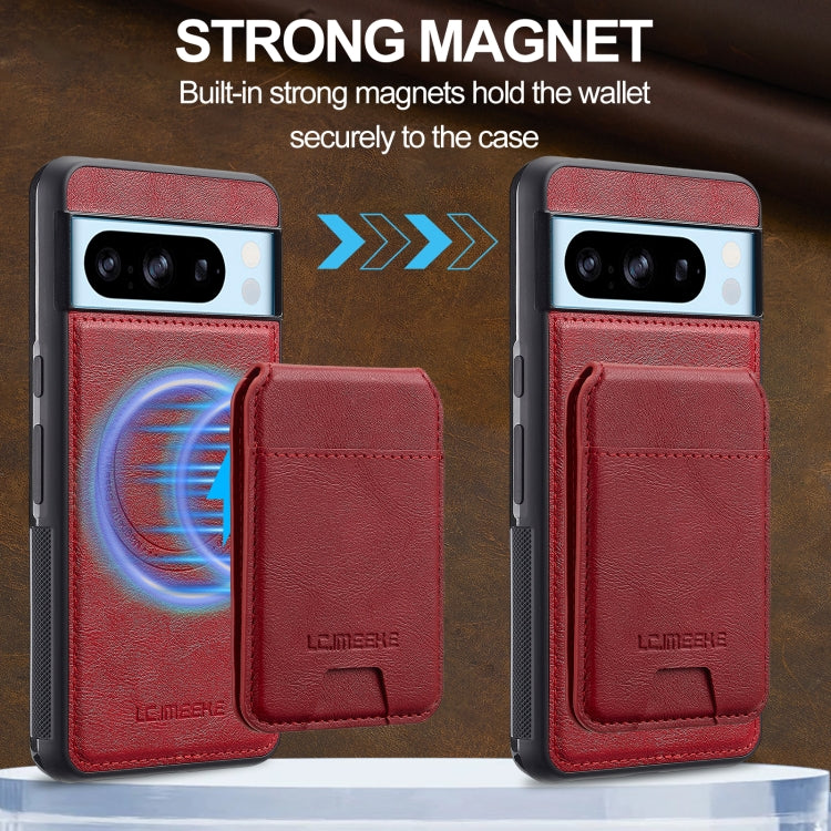 For Google Pixel 8 Pro LC.IMEEKE L3 Series Detachable RFID Card Bag Magsafe Phone Case