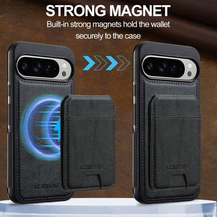 For Google Pixel 9 / 9 Pro LC.IMEEKE L3 Series Detachable RFID Card Bag Magsafe Phone Case