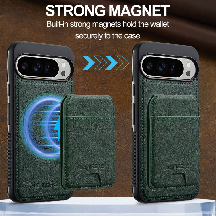 For Google Pixel 9 / 9 Pro LC.IMEEKE L3 Series Detachable RFID Card Bag Magsafe Phone Case