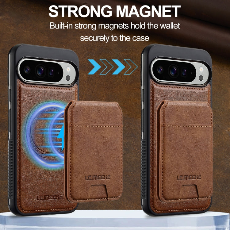 For Google Pixel 9 Pro XL LC.IMEEKE L3 Series Detachable RFID Card Bag Magsafe Phone Case