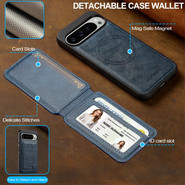 For Google Pixel 10 / 10 Pro LC.IMEEKE L3 Series Detachable RFID Card Bag Magsafe Phone Case