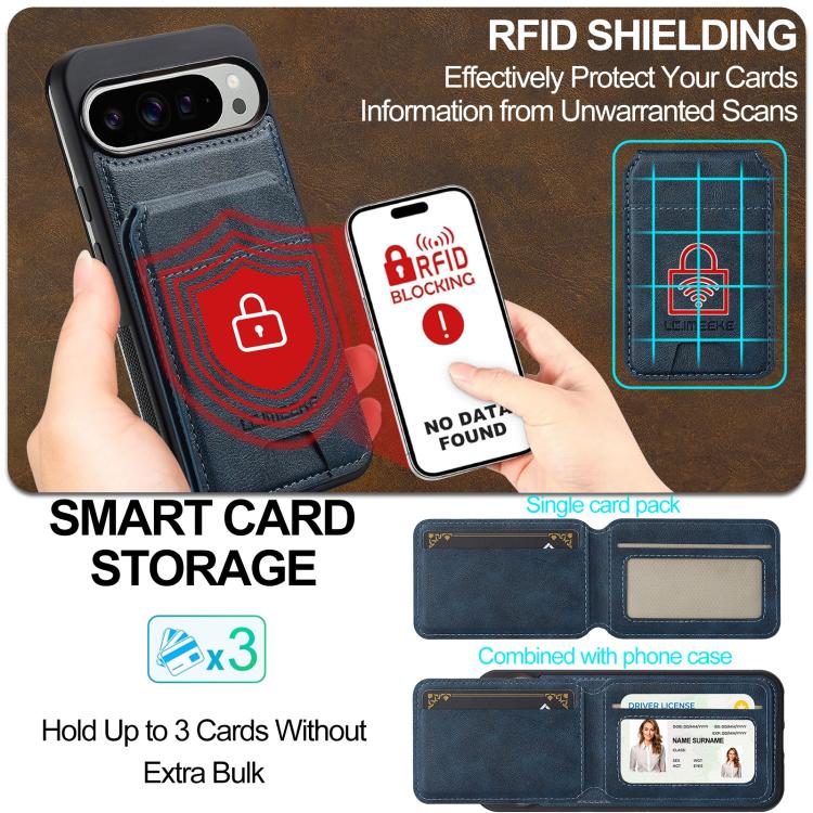 For Google Pixel 10 Pro XL LC.IMEEKE L3 Series Detachable RFID Card Bag Magsafe Phone Case