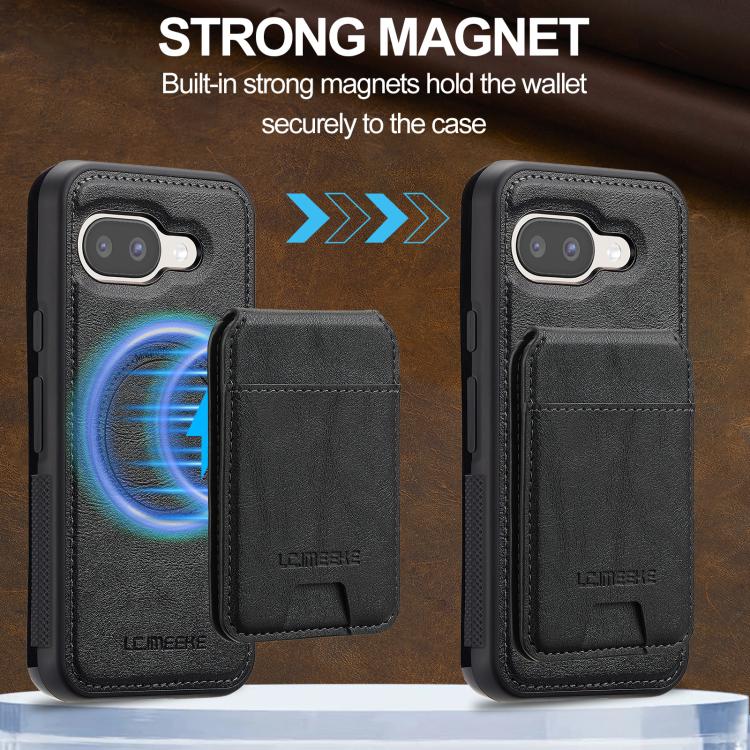 For Google Pixel 10a LC.IMEEKE L3 Series Detachable RFID Card Bag Magsafe Phone Case