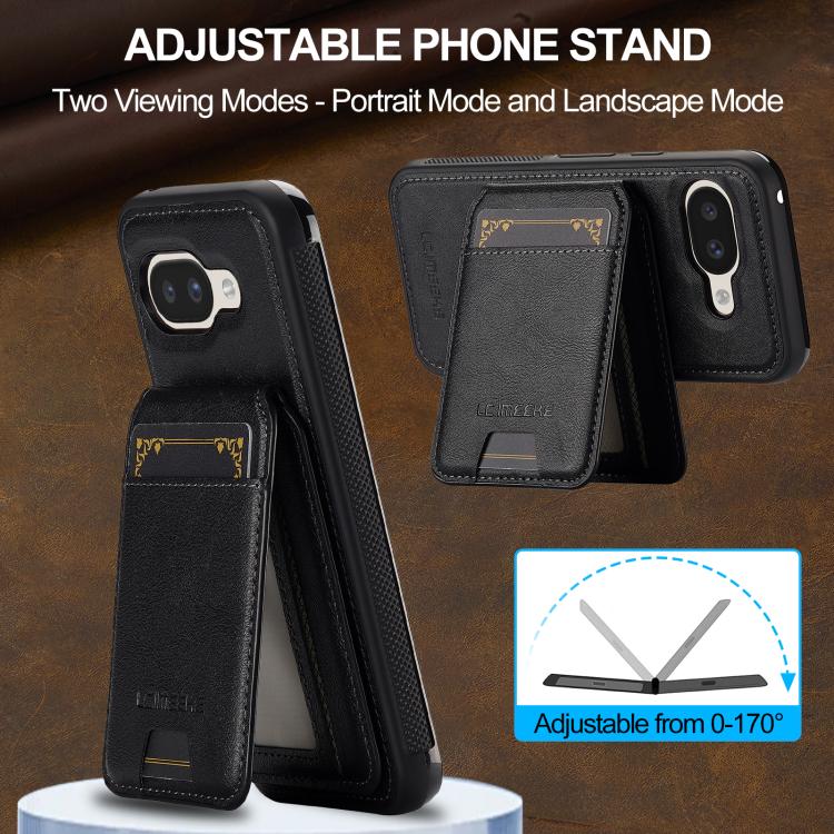 For Google Pixel 10a LC.IMEEKE L3 Series Detachable RFID Card Bag Magsafe Phone Case