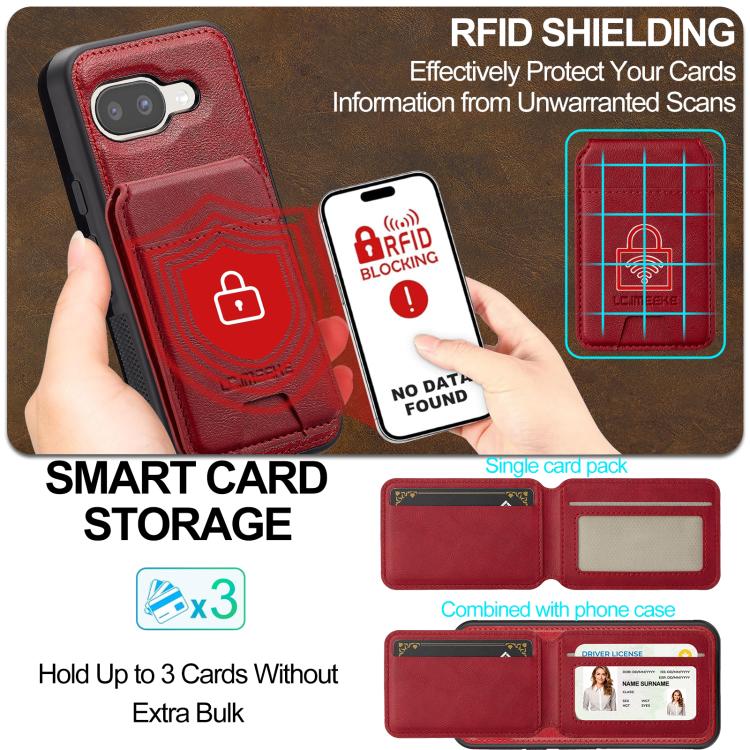 For Google Pixel 10a LC.IMEEKE L3 Series Detachable RFID Card Bag Magsafe Phone Case