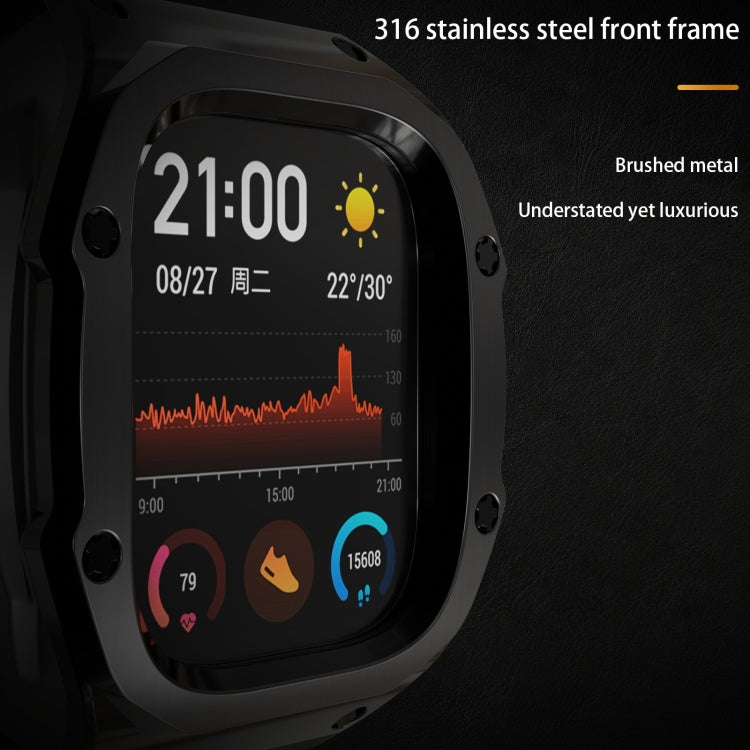 For Apple Watch Ultra 3 / 2 / 1 49mm RedPepper Armor Metal Case Integrated Silicone Watch Band