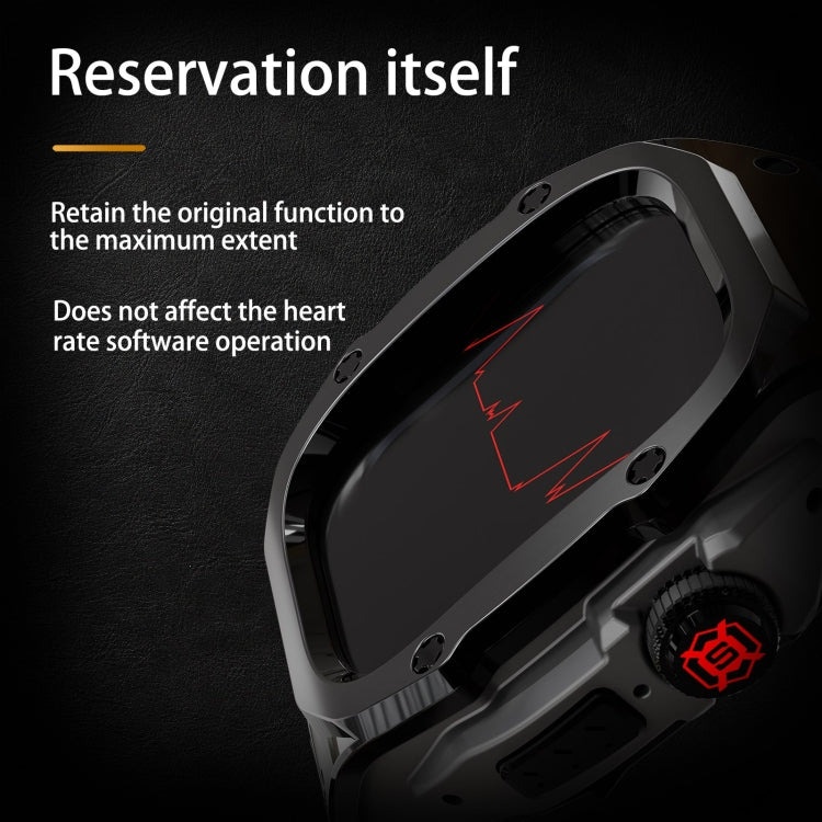 For Apple Watch Ultra 3 / 2 / 1 49mm RedPepper Armor Metal Case Integrated Silicone Watch Band