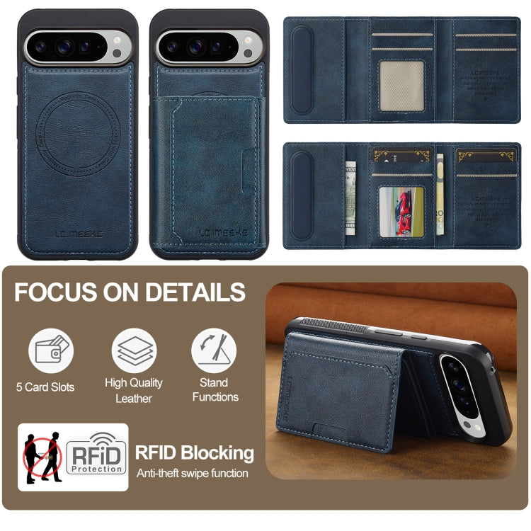 For Google Pixel 9 Pro XL LC.IMEEKE L5 Series Detachable RFID Card Bag Magsafe Phone Case