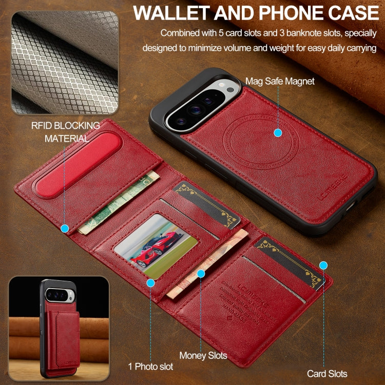 For Google Pixel 9 Pro XL LC.IMEEKE L5 Series Detachable RFID Card Bag Magsafe Phone Case