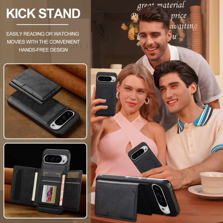 For Google Pixel 9 / 9 Pro LC.IMEEKE L5 Series Detachable RFID Card Bag Magsafe Phone Case