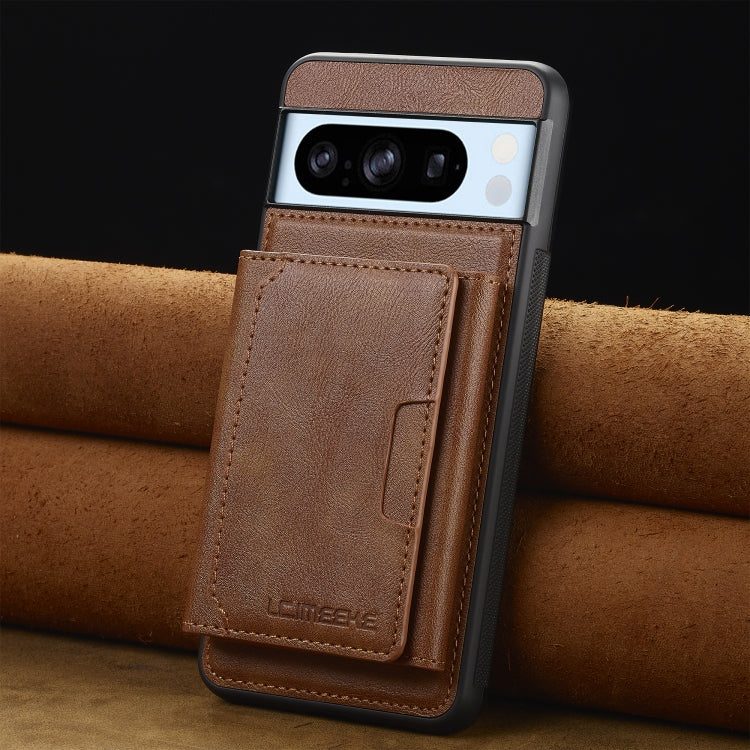 For Google Pixel 8 Pro LC.IMEEKE L5 Series Detachable RFID Card Bag Magsafe Phone Case
