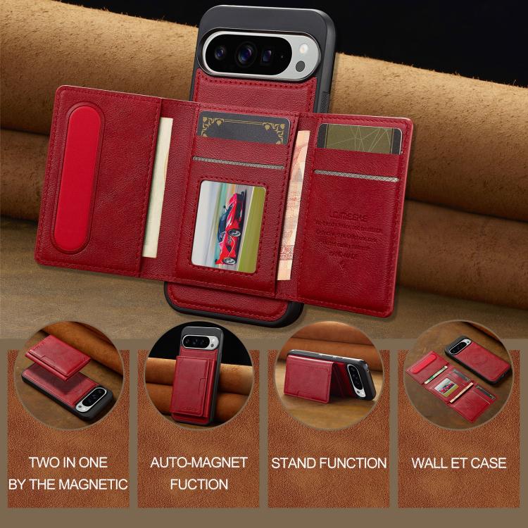 For Google Pixel 10 Pro XL LC.IMEEKE L5 Series Detachable RFID Card Bag Magsafe Phone Case