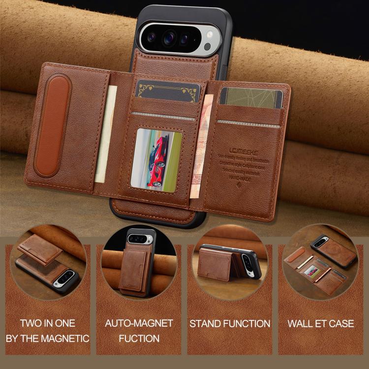 For Google Pixel 10 / 10 Pro LC.IMEEKE L5 Series Detachable RFID Card Bag Magsafe Phone Case