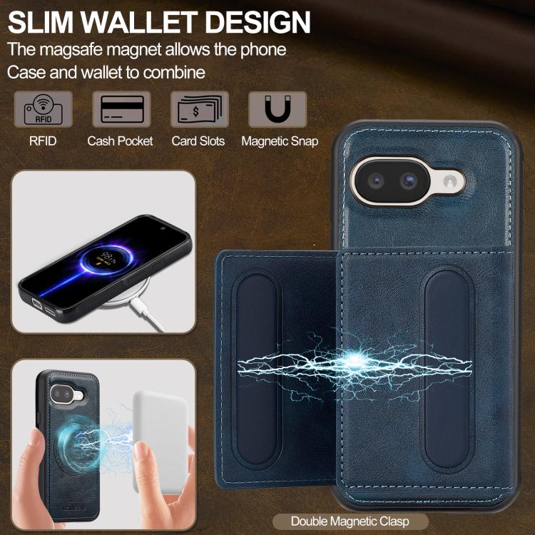 For Google Pixel 10a LC.IMEEKE L5 Series Detachable RFID Card Bag Magsafe Phone Case