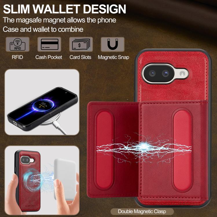 For Google Pixel 10a LC.IMEEKE L5 Series Detachable RFID Card Bag Magsafe Phone Case