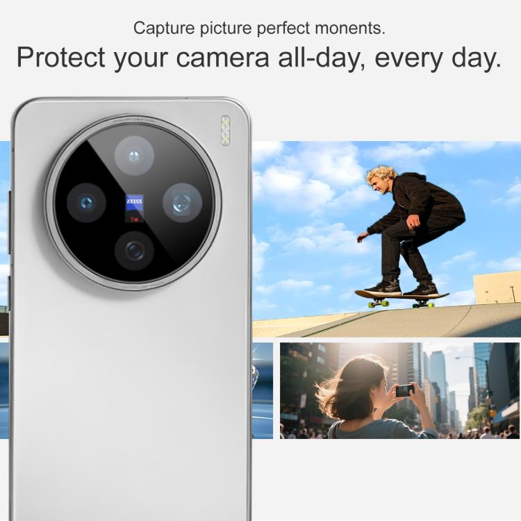 For vivo X200s imak Black Version HD Glass Rear Camera Lens Film, Self-positioning Version