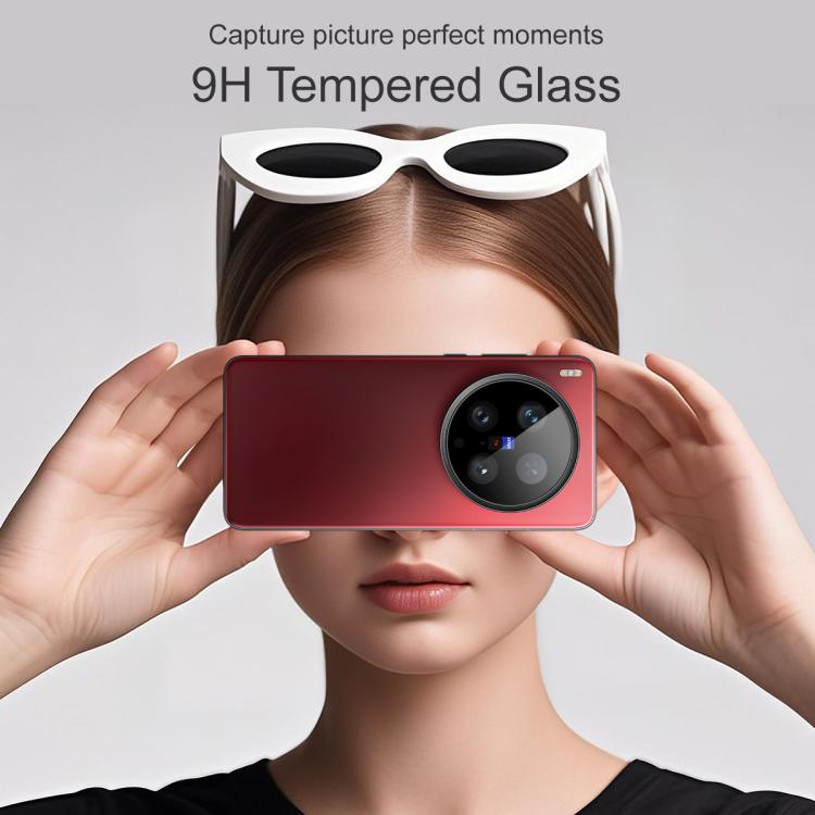 For vivo X200 Ultra imak Black Version HD Glass Rear Camera Lens Film, Self-positioning Version