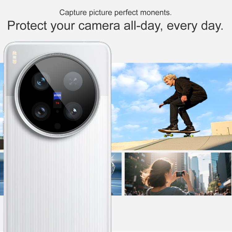 For vivo X200 Ultra imak Black Version HD Glass Rear Camera Lens Film, Self-positioning Version