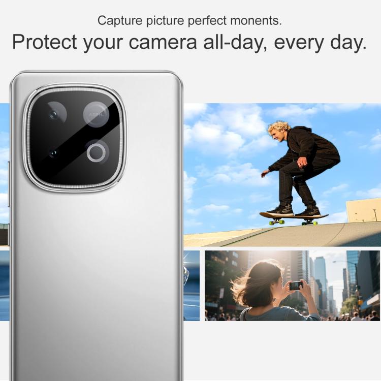 For vivo iQOO Z10 Turbo 5G imak Black Version HD Glass Rear Camera Lens Film, Self-positioning Version