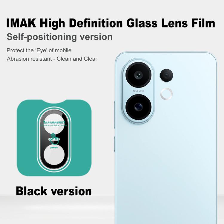 For vivo S30 5G imak Black Version HD Glass Rear Camera Lens Film, Self-positioning Version