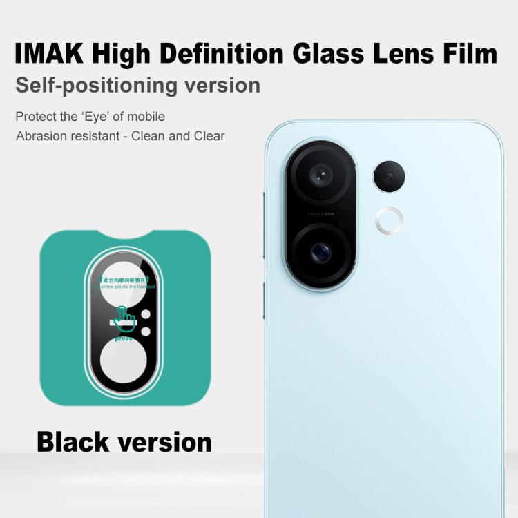 For vivo S30 Pro mini 5G imak Black Version HD Glass Rear Camera Lens Film, Self-positioning Version