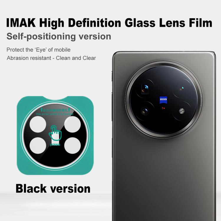 For vivo X Fold5 imak Black Version HD Glass Rear Camera Lens Film, Self-positioning Version