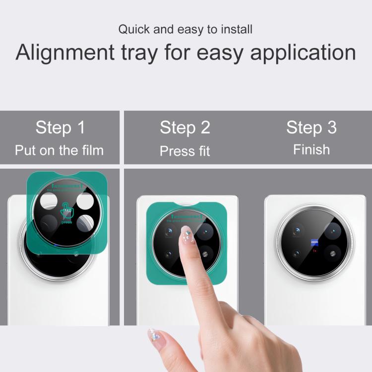 For vivo X Fold5 imak Black Version HD Glass Rear Camera Lens Film, Self-positioning Version