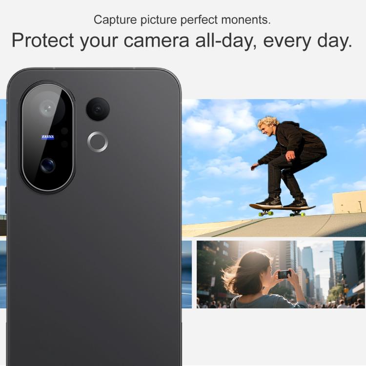 For vivo X200 FE imak Black Version HD Glass Rear Camera Lens Film, Self-positioning Version