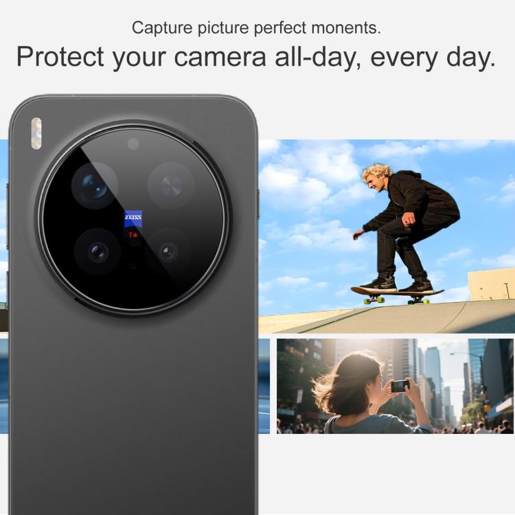 For vivo X300 Pro imak Black Version HD Glass Rear Camera Lens Film, Self-positioning Version