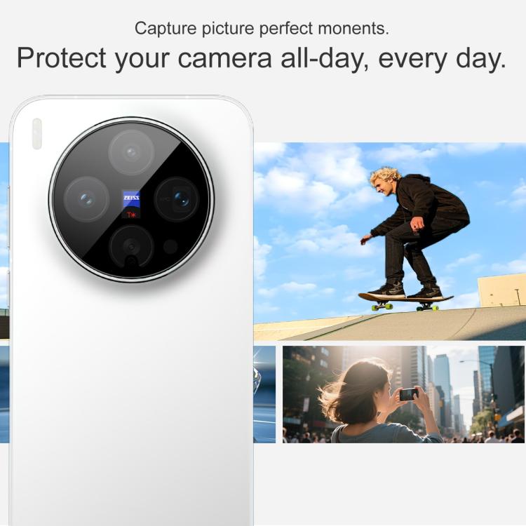For vivo X300s imak Black Version HD Glass Rear Camera Lens Film, Self-positioning Version
