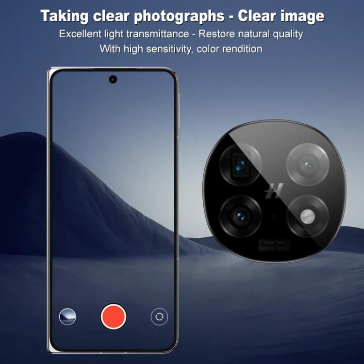 For OPPO Find N5 imak Black Version HD Glass Rear Camera Lens Film, Self-positioning Version