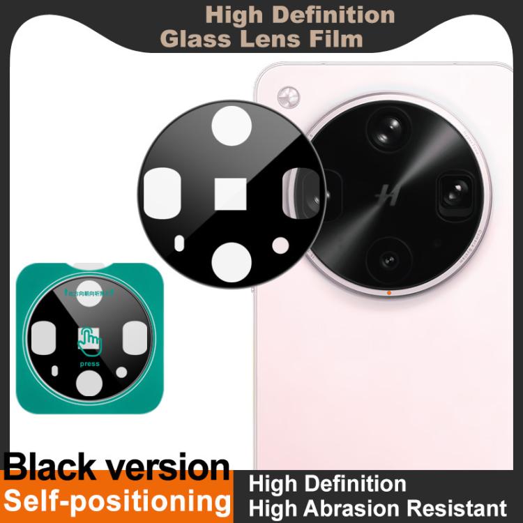 For OPPO Find X8 Ultra imak Black Version HD Glass Rear Camera Lens Film, Self-positioning Version