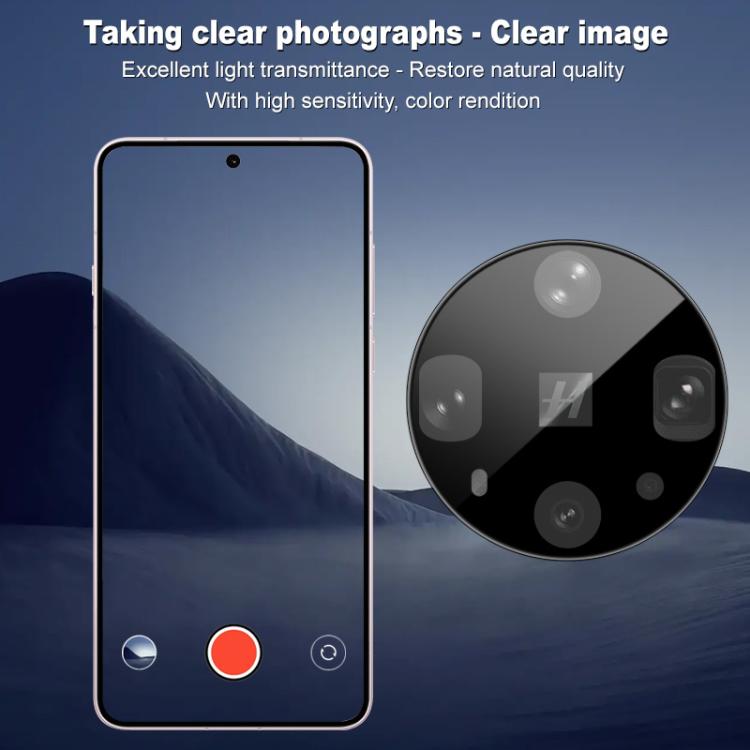 For OPPO Find X8 Ultra imak Black Version HD Glass Rear Camera Lens Film, Self-positioning Version