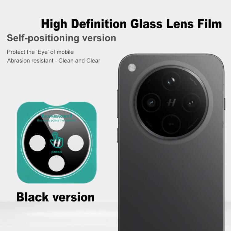 For OPPO Find X8s+ imak Black Version HD Glass Rear Camera Lens Film, Self-positioning Version